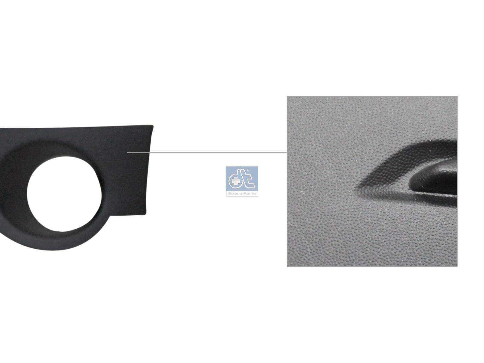 DT Spare Parts 12.82390 Kit, Bumper cover, front, black