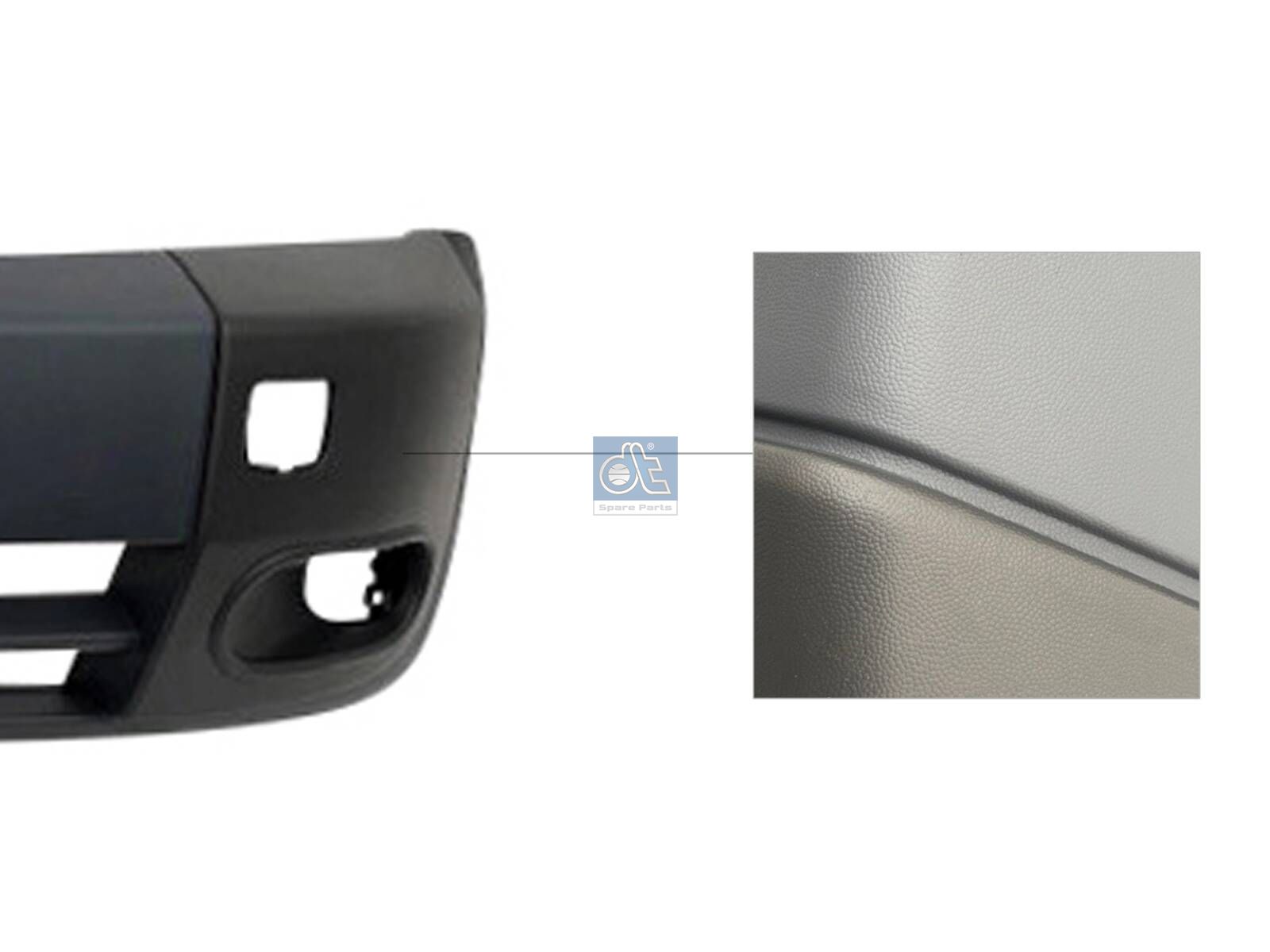DT Spare Parts 13.00473 Bumper, front, with holes for foglights