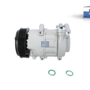 DT Spare Parts 13.72000 Compressor, air conditioning, oil filled, 12 V, 7 PK, DP: 130 mm