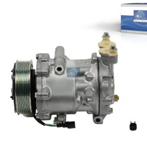 DT Spare Parts 13.72002 Compressor, air conditioning, oil filled, 12 V, 7 PK, DP: 110 mm