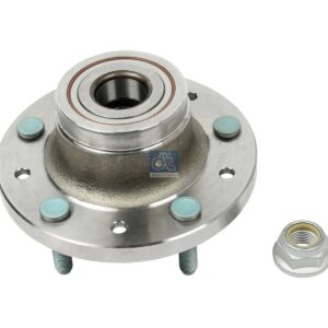 DT Spare Parts 13.92108 Wheel hub, with nut, d: 37 mm, D: 198.5 mm, 5 bores