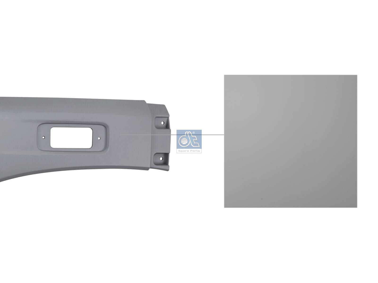 DT Spare Parts 19.00404 Fender extension, right