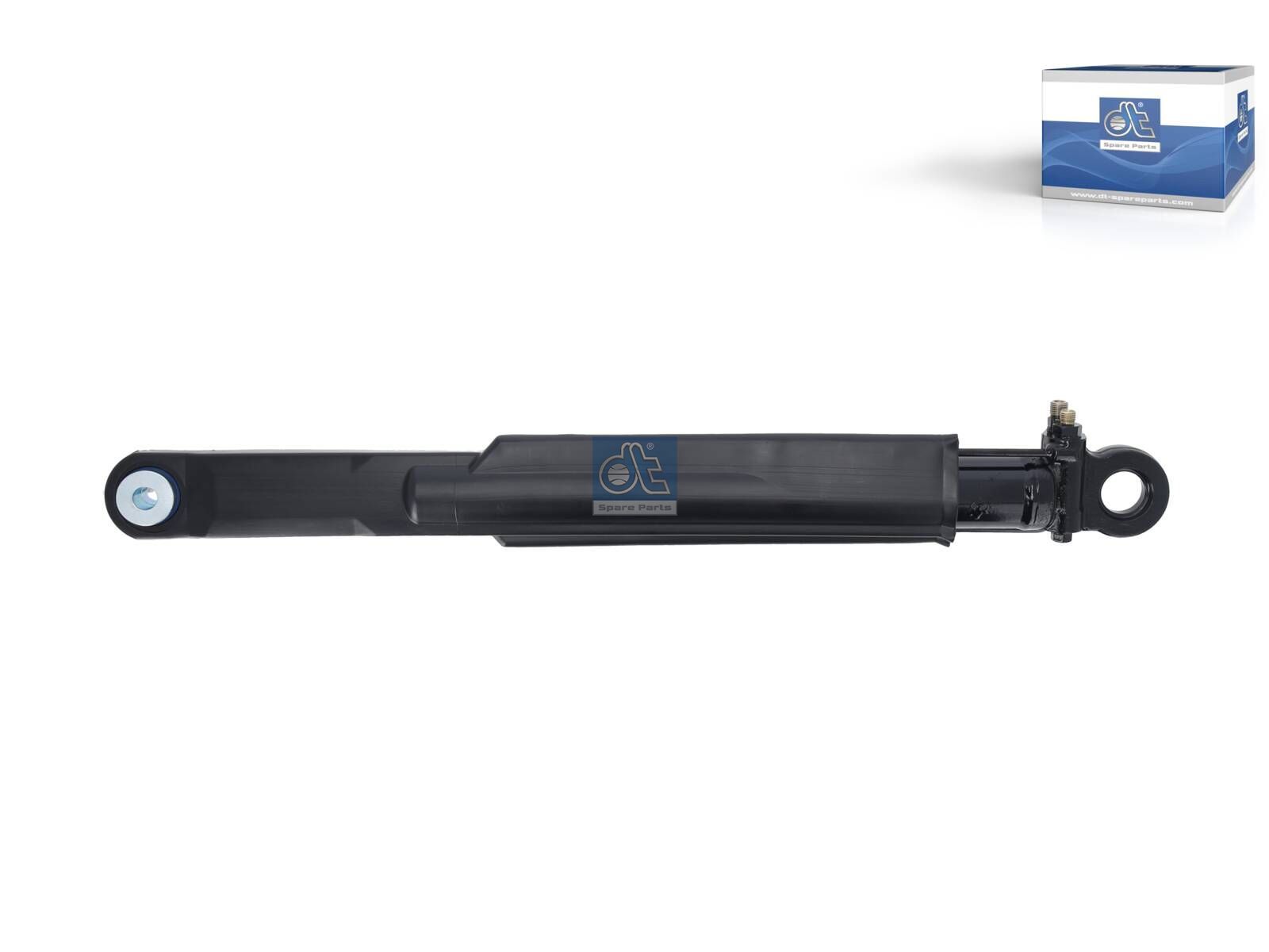 DT Spare Parts 1.00170 Cabin tilt cylinder, D1: 25 mm, D2: 55 mm, b1: 25 mm, b2: 32.5 mm, M14 x 1,5, M12 x 1,5, L: 700 mm, 250 bar, Ls: 355 mm