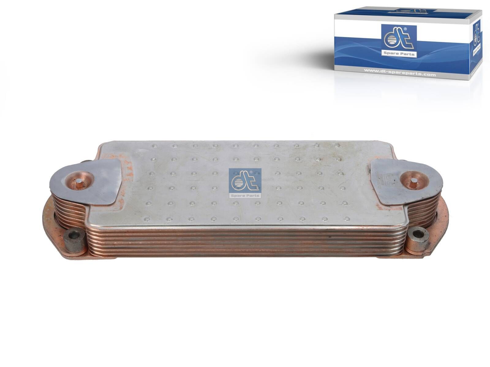 DT Spare Parts 1.10121 Oil cooler, M8 x 40, L: 395 mm, W: 120 mm, T: 51 mm, 8 layer