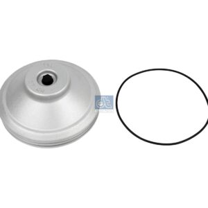 DT Spare Parts 1.17087 Hub cover, complete with o-ring, standard, d: 123 mm, D: 139 mm, M12 x 1,75, H: 61 mm