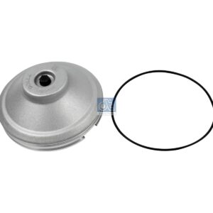 DT Spare Parts 1.17088 Hub cover, complete with o-ring, oversize, d: 123 mm, D: 139.4 mm, M12 x 1,75, H: 61 mm