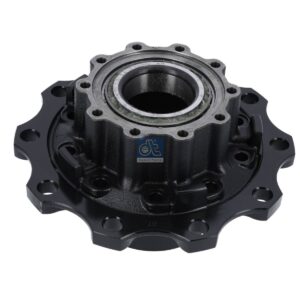 DT Spare Parts 1.17212 Wheel hub, with bearing, without ABS ring, d1: 147 mm, d2: 147 mm, D: 380 mm, 10 bores, b: 24 mm, H: 214 mm