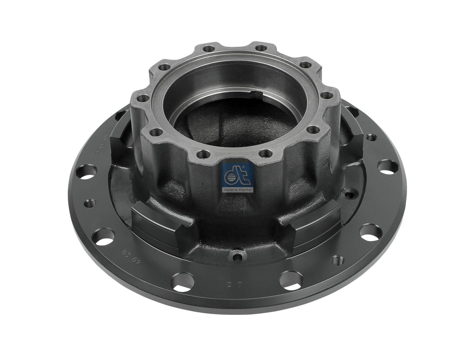 DT Spare Parts 1.17306 Wheel hub, without bearings, d1: 147 mm, d2: 147 mm, D: 375 mm, 10 bores, b: 22.3 mm, H: 210 mm