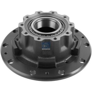 DT Spare Parts 1.17315 Wheel hub, with bearing, d1: 147 mm, d2: 147 mm, D: 375 mm, 10 bores, b: 22.3 mm, H: 210 mm