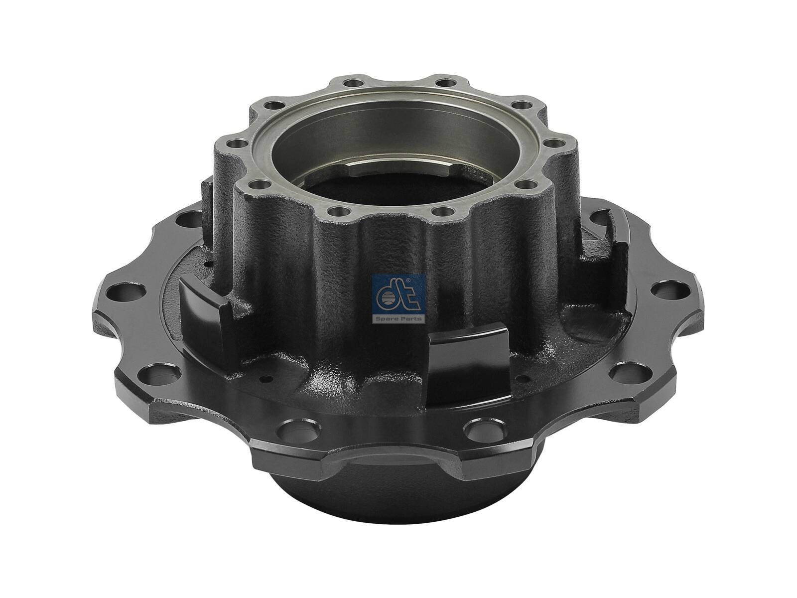 DT Spare Parts 1.17328 Wheel hub, without bearings, d1: 147 mm, d2: 147 mm, D: 375 mm, 10 bores, b: 24 mm, H: 213 mm