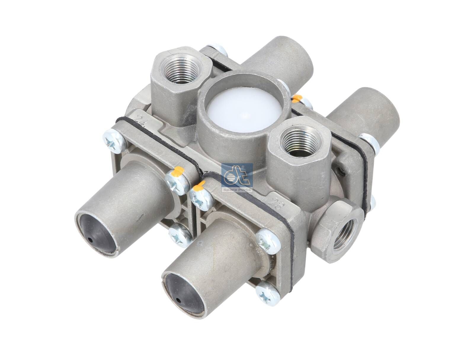 DT Spare Parts 1.18303 4-circuit-protection valve, M16 x 1,5, M22 x 1,5, max. 20 bar, Po21: 6.5 bar, Po22: 6.5 bar, Po23: 6.5 bar, Po24: 6.5 bar, Pc21: 4.5 bar, Pc22: 4.5 bar, Pc23: 4.5 bar, Pc24: 4.5 bar