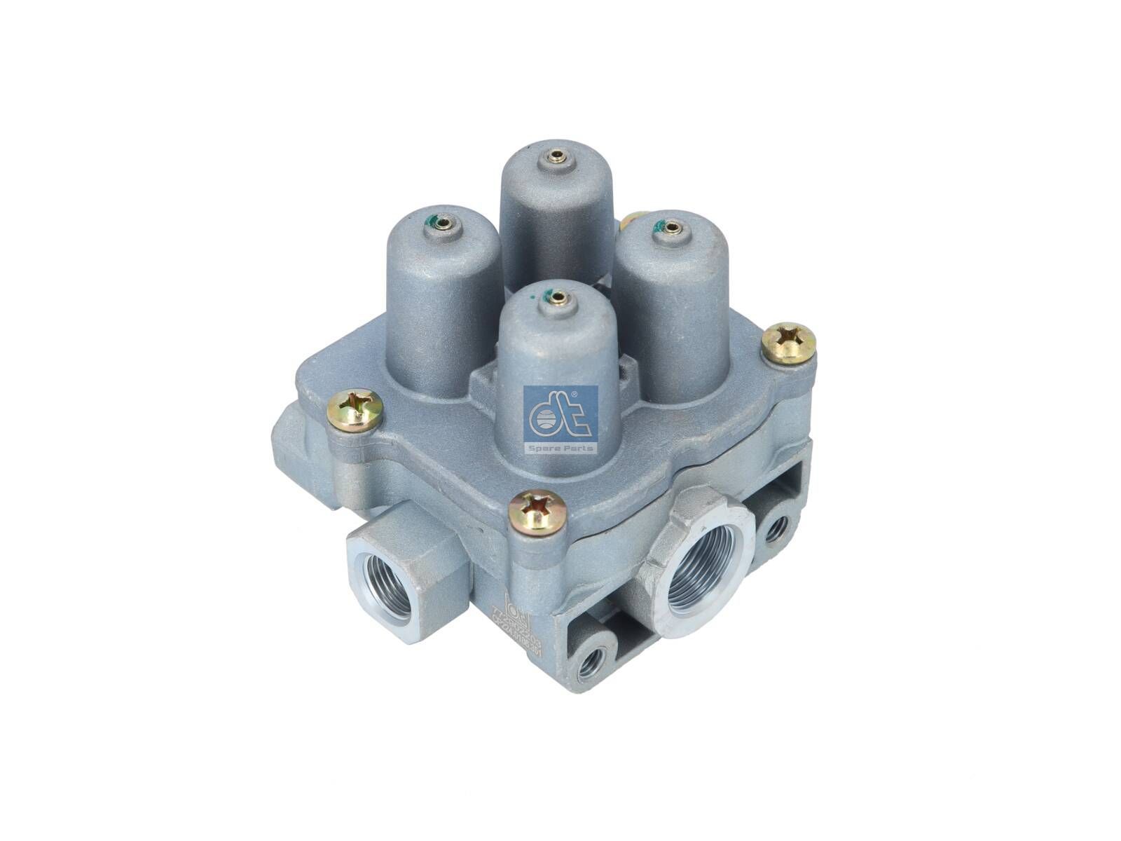 DT Spare Parts 1.18351 4-circuit-protection valve, M16 x 1,5, M22 x 1,5, max. 13 bar, Po21: 6.5 bar, Po22: 6.5 bar, Po23: 7.4 bar, Po24: 6.5 bar, Pc21: 4.5 bar, Pc22: 4.5 bar, Pc23: 4.5 bar, Pc24: 4.5 bar