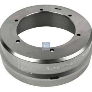 DT Spare Parts 1.18714 Brake drum, D: 413 mm, 6 bores, b: 16.5 mm, P: 320 mm, d: 280 mm, H: 152 mm, B: 142 mm