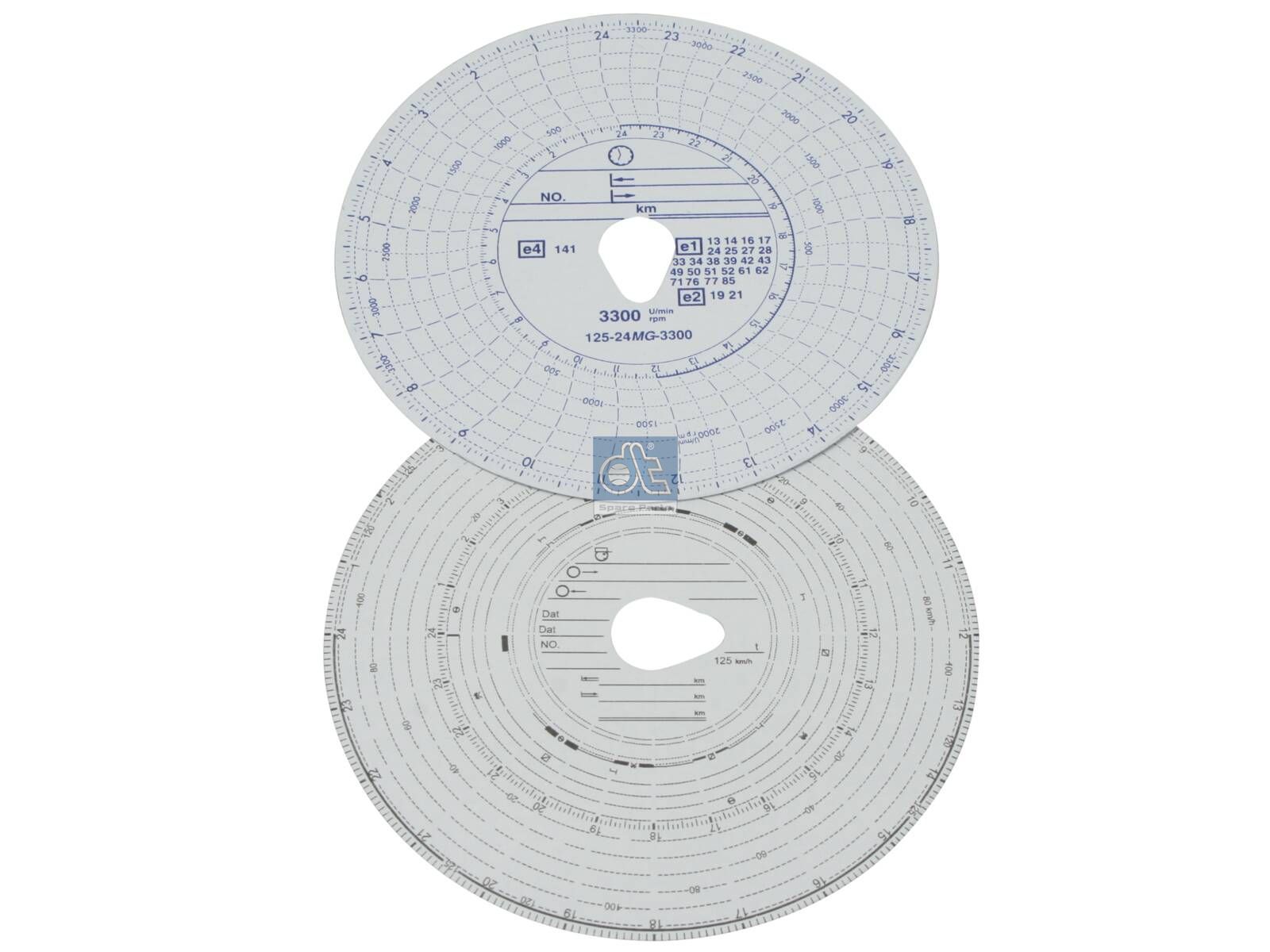 DT Spare Parts 1.21641 Tachograph disc set, 1 day with rpm