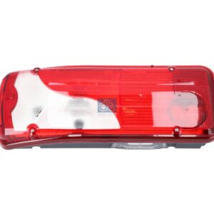 DT Spare Parts 1.21825SP Tail lamp, left, with license plate lamp, 24 V, P21W, Lb: 152 mm, L: 400 mm, H: 160 mm, T: 88.5 mm