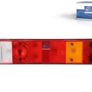 DT Spare Parts 1.21843 Tail lamp, right, prepared for reverse alarm, 24 V, Lb: 152 mm, M8, L: 515 mm, H: 130 mm, T: 80 mm