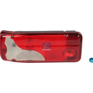 DT Spare Parts 1.21887 Tail lamp, left, with license plate lamp, 24 V, Lb: 160 mm, L: 400 mm, H: 160 mm, T: 89.5 mm