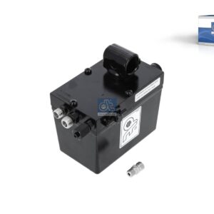 DT Spare Parts 1.22332 Cabin tilt pump, with adapter, 480 ml, M12 x 1,5, M14 x 1,5, L: 130 mm, W: 80 mm, H: 121 mm, 280 bar, Pov: 400 bar