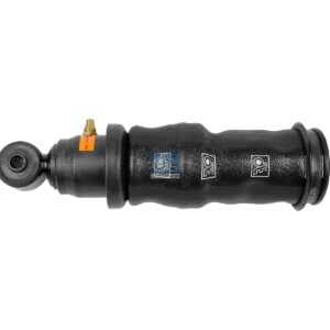 DT Spare Parts 1.22400 Cabin shock absorber, with air bellow, D1: 44.5 mm, D2: 12 mm, b: 14 mm, M12 x 1,75, Lmin: 225 mm, Lmax: 324 mm