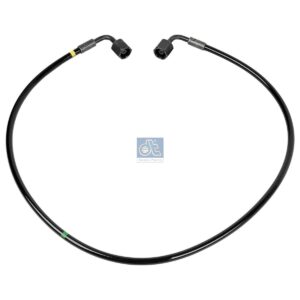 DT Spare Parts 1.22653 Hose line, cabin tilt, D: 9.2 mm, M14 x 1,5, M14 x 1,5, M14 x 1,5, L: 820 mm, L1: 820 mm, 400 bar