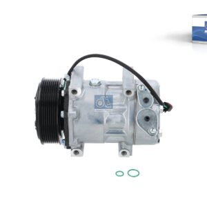 DT Spare Parts 1.22742 Compressor, air conditioning, oil filled, 24 V, 8 PK, DP: 119 mm