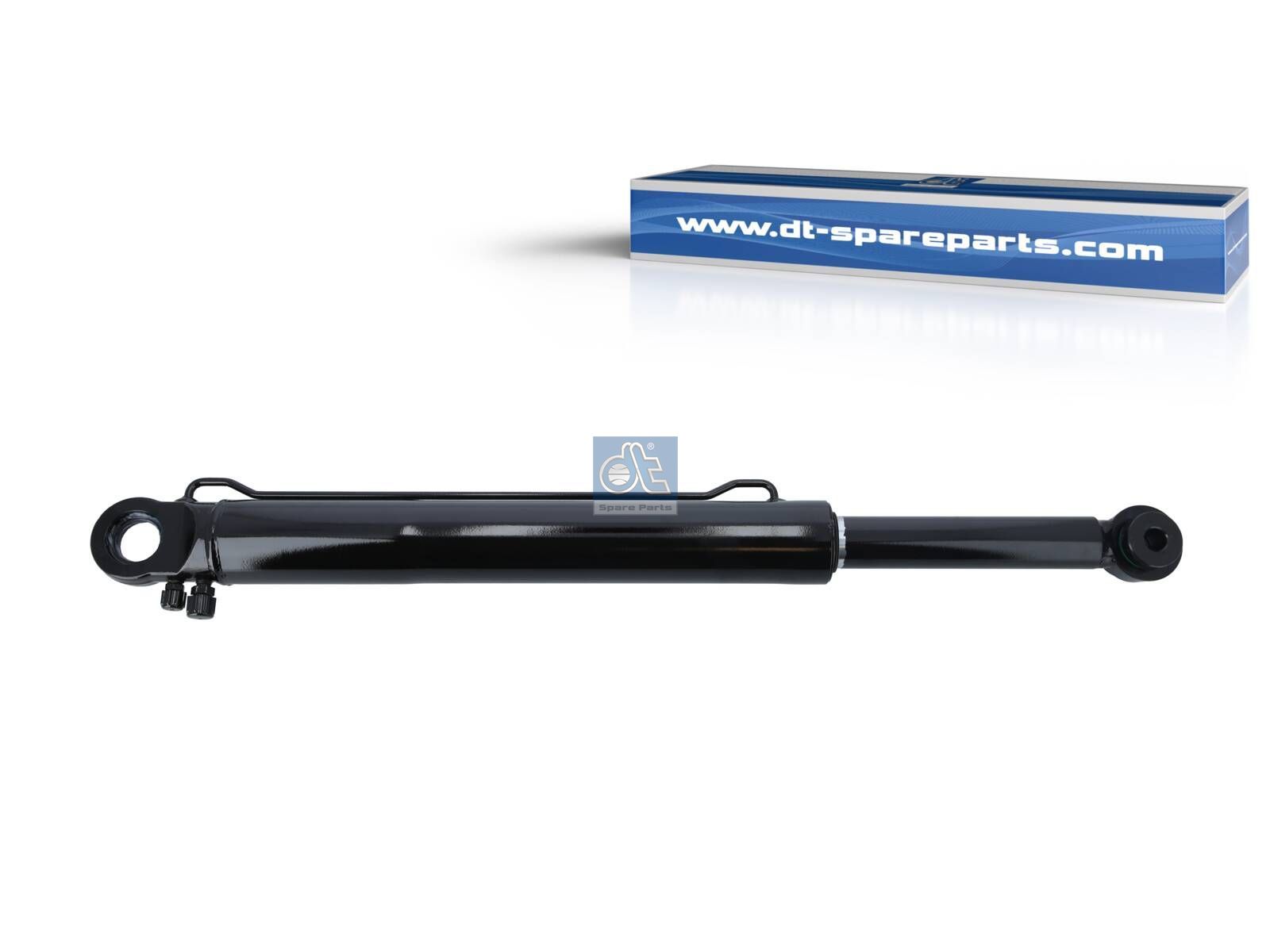 DT Spare Parts 1.23001 Cabin tilt cylinder, D1: 38 mm, D2: 59 mm, b1: 25 mm, M14 x 1,5, M14 x 1,5, L: 702 mm, 250 bar, Ls: 355 mm
