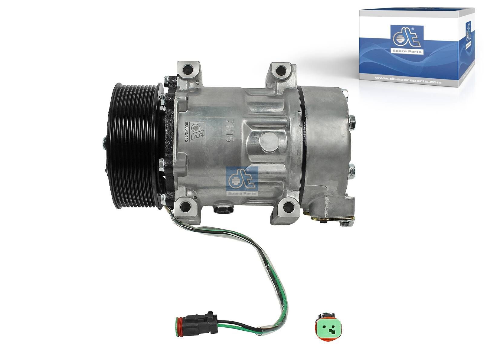 DT Spare Parts 1.23023 Compressor, air conditioning, oil filled, 24 V, 10 PK, DP: 120 mm