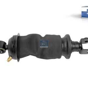 DT Spare Parts 1.23461 Cabin shock absorber, with air bellow, D1: 45 mm, D2: 12.5 mm, b: 14 mm, M14 x 2, Lmin: 281 mm, Lmax: 381 mm