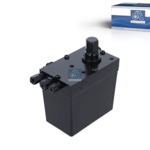 DT Spare Parts 1.23800 Cabin tilt pump, cabin, 420 ml, M14 x 1,5, M12 x 1,5, L: 123 mm, W: 80 mm, H: 100 mm, 280 bar, Pov: 650 bar