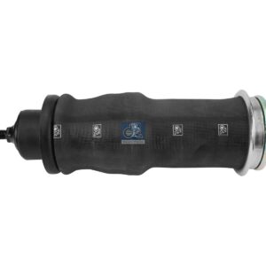 DT Spare Parts 1.25698 Cabin shock absorber, with air bellow, D1: 43.8 mm, D2: 12.4 mm, M12 x 1,75, Lmin: 206 mm, Lmax: 305 mm