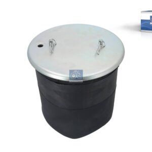 DT Spare Parts 1.25855 Air spring, without piston, D1: 265 mm, D2: 286 mm, M16 x 1,5, L: 617 mm