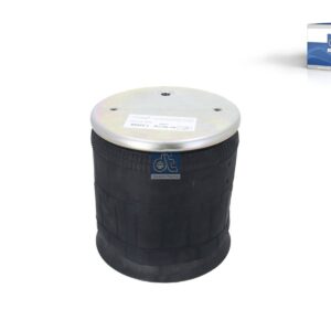 DT Spare Parts 1.25856 Air spring, with plastic piston, D1: 229 mm, D2: 240 mm, Dmax: 285 mm, M10 x 1,5, M16 x 1,5, Lmax: 485 mm