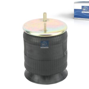 DT Spare Parts 1.25868 Air spring, with plastic piston, D1: 229 mm, D2: 239 mm, Dmax: 232 mm, M12 x 1,75, M14 x 1,5, Lmin: 166 mm, Lmax: 412 mm