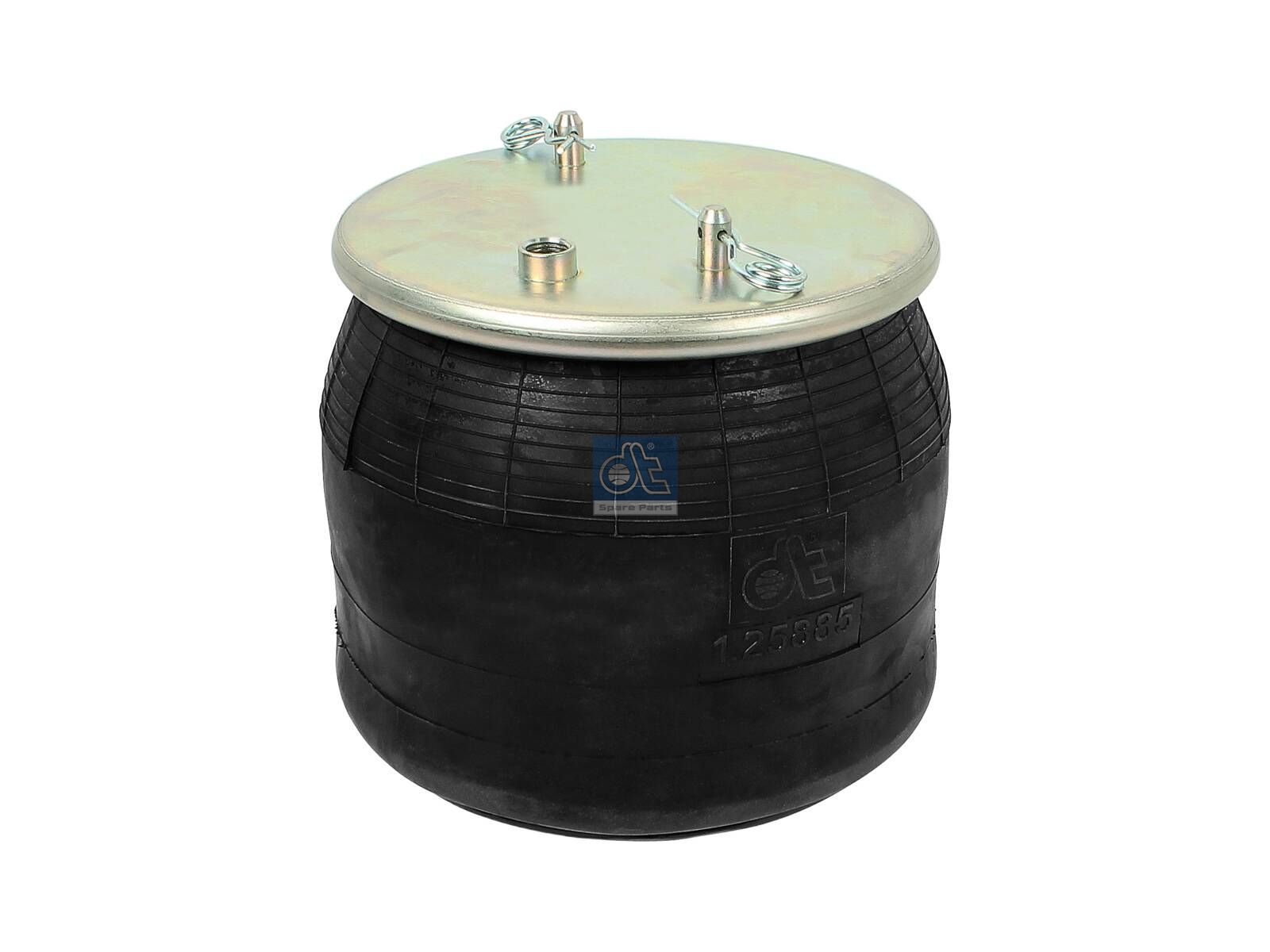 DT Spare Parts 1.25885 Air spring, with steel piston, D: 229 mm, Dmax: 320 mm, M16 x 1,5, L: 243 mm