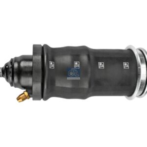 DT Spare Parts 1.25974 Cabin shock absorber, with air bellow, D1: 44.6 mm, D2: 13 mm, M12 x 1,75, Lmin: 206 mm, Lmax: 304 mm