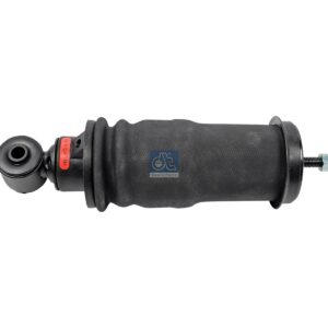 DT Spare Parts 1.25978 Cabin shock absorber, with air bellow, D1: 43.6 mm, D2: 12.4 mm, b: 14 mm, M12 x 1,75, Lmin: 329 mm, Lmax: 429 mm