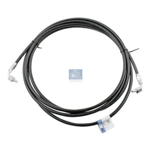 DT Spare Parts 1.28130 Hose line, cabin tilt, D: 9.2 mm, M12 x 1,5, M12 x 1,5, M12 x 1,5, L: 4145 mm, L1: 4205 mm, 250 bar
