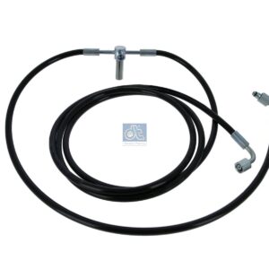 DT Spare Parts 1.28131 Hose line, cabin tilt, D: 8.5 mm, M12 x 1,5, M12 x 1,5, L: 2830 mm, L1: 2810 mm, 362 bar