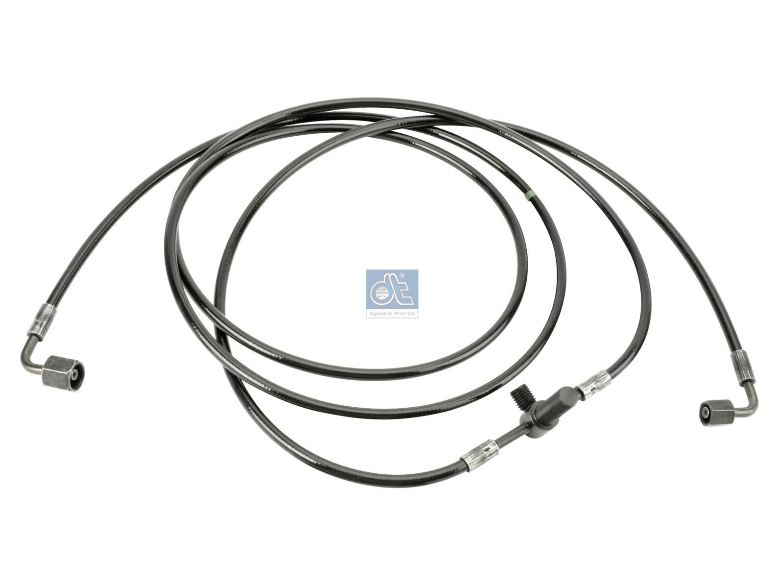 DT Spare Parts 1.28151 Hose line, cabin tilt, D: 8.3 mm, M12 x 1,5, M14 x 1,5, L: 2800 mm, L1: 2020 mm, 400 bar