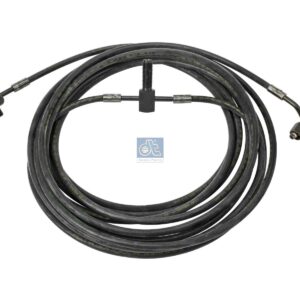DT Spare Parts 1.28155 Hose line, cabin tilt, D: 8.5 mm, M12 x 1,5, M12 x 1,5, L: 6800 mm, L1: 6730 mm, 420 bar