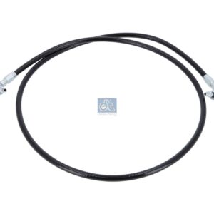 DT Spare Parts 1.28161 Hose line, cabin tilt, D: 9.2 mm, M12 x 1,5, M12 x 1,5, L: 1440 mm, L1: 1440 mm, 250 bar