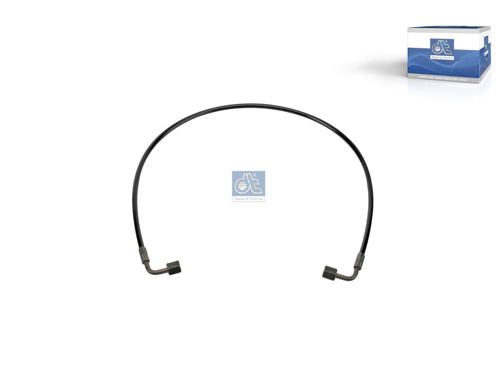 DT Spare Parts 1.28164 Hose line, cabin tilt, D: 9.2 mm, M12 x 1,5, M12 x 1,5, L: 790 mm, L1: 790 mm, 250 bar