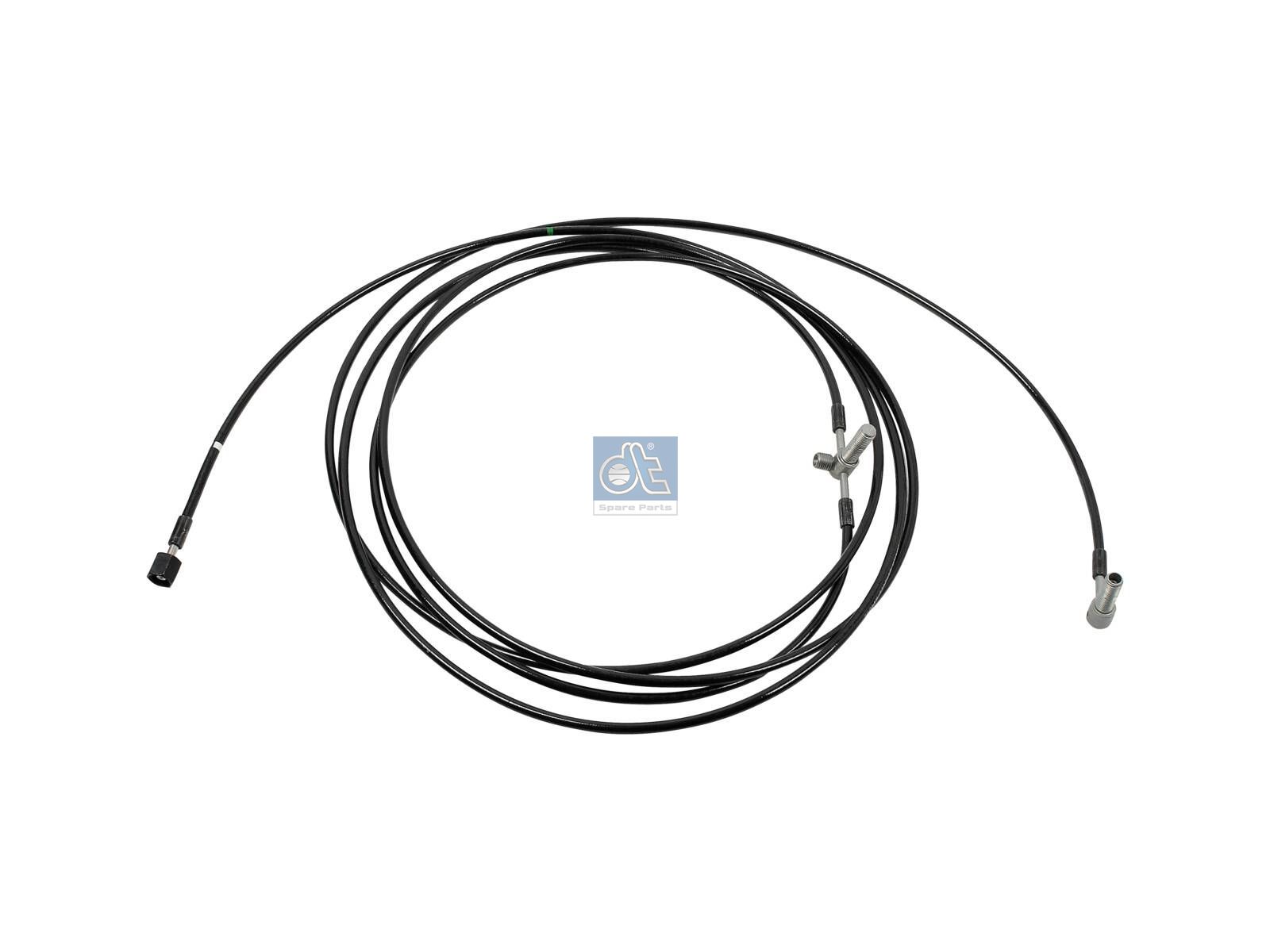 DT Spare Parts 1.28181 Hose line, cabin tilt, D: 8.5 mm, M12 x 1,5, M14 x 1,5, L1: 5760 mm, 420 bar