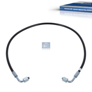 DT Spare Parts 1.28217 Hose line, cabin tilt, D: 8.5 mm, M12 x 1,5, M12 x 1,5, L1: 740 mm, 420 bar