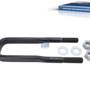 DT Spare Parts 1.32582 U-bolt-kit, r: 25 mm, R: 130 mm, M30 x 3,5, LTh: 90 mm, L: 404 mm, w: 95 mm, 10.9