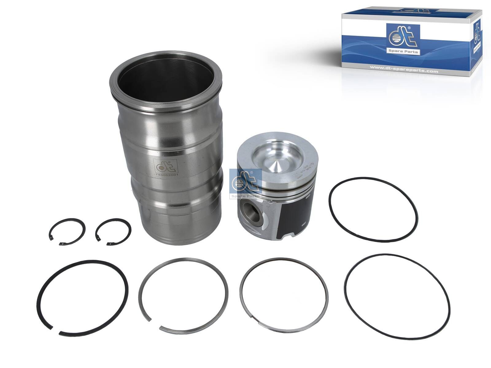 DT Spare Parts 1.33105 Piston with liner, D: 127 mm