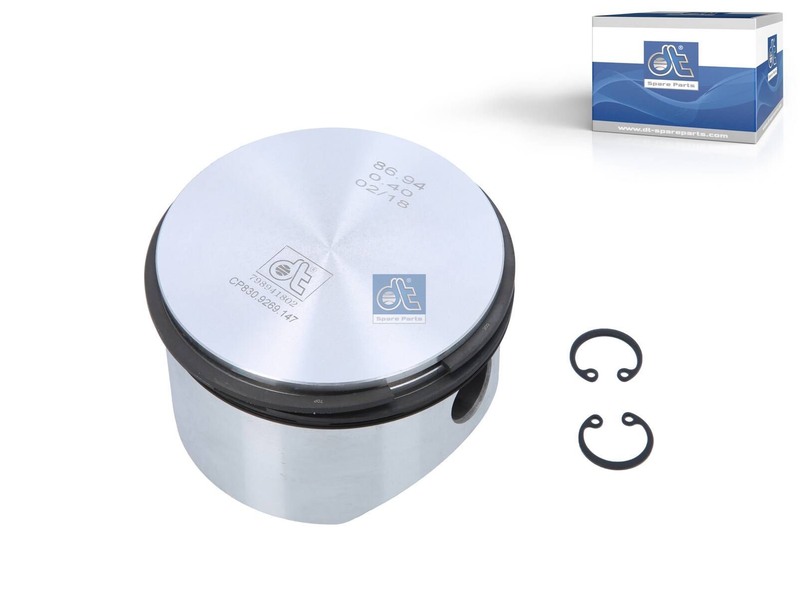 DT Spare Parts 1.33147 Piston, compressor, D: 87 mm