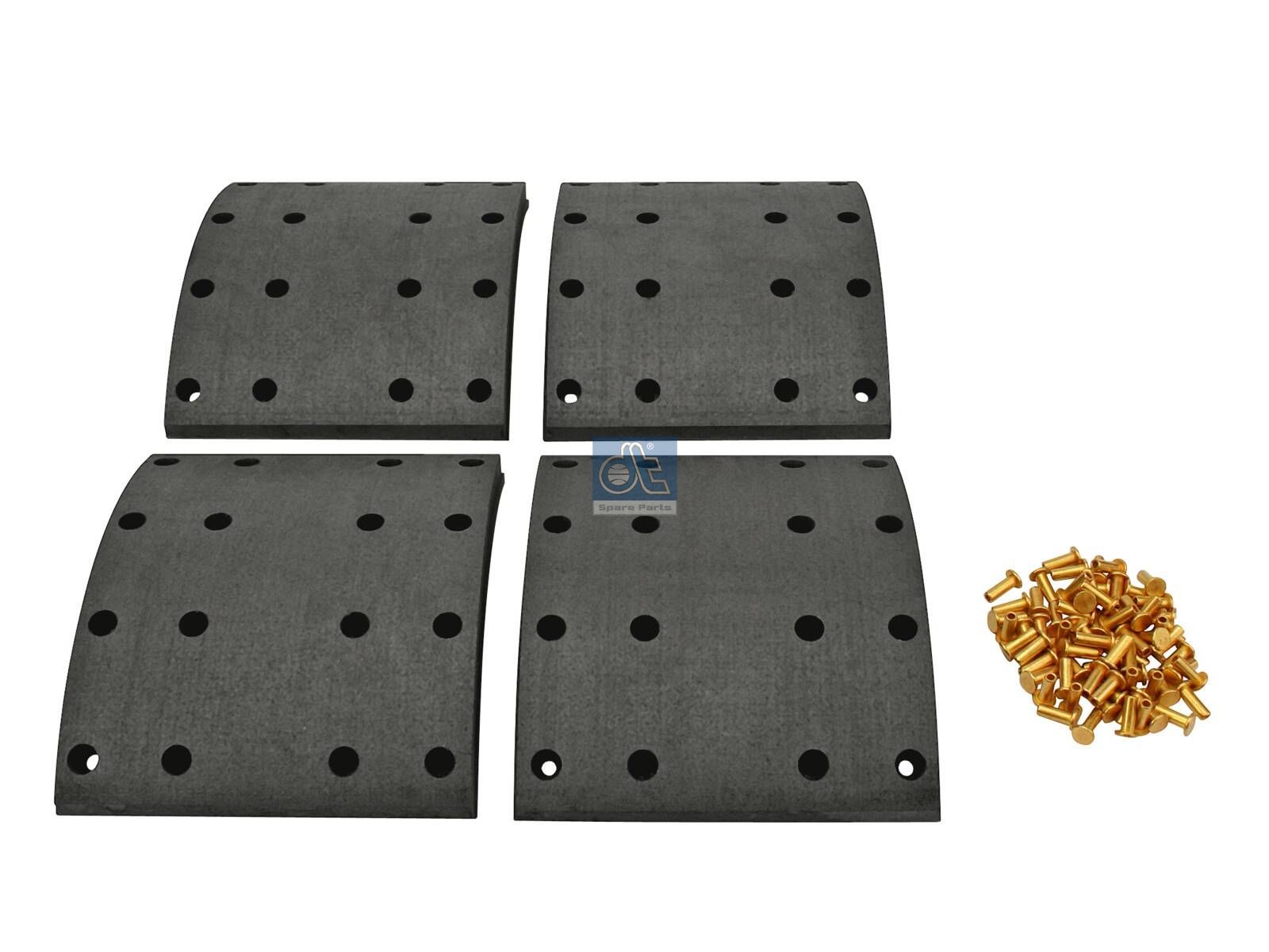 DT Spare Parts 1.35009 Drum brake lining kit, axle kit - oversize, W: 178 mm, S: 20 mm