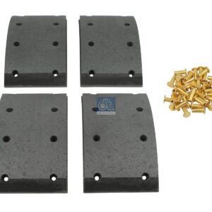 DT Spare Parts 1.35019 Drum brake lining kit, axle kit, W: 127 mm, S: 19 mm