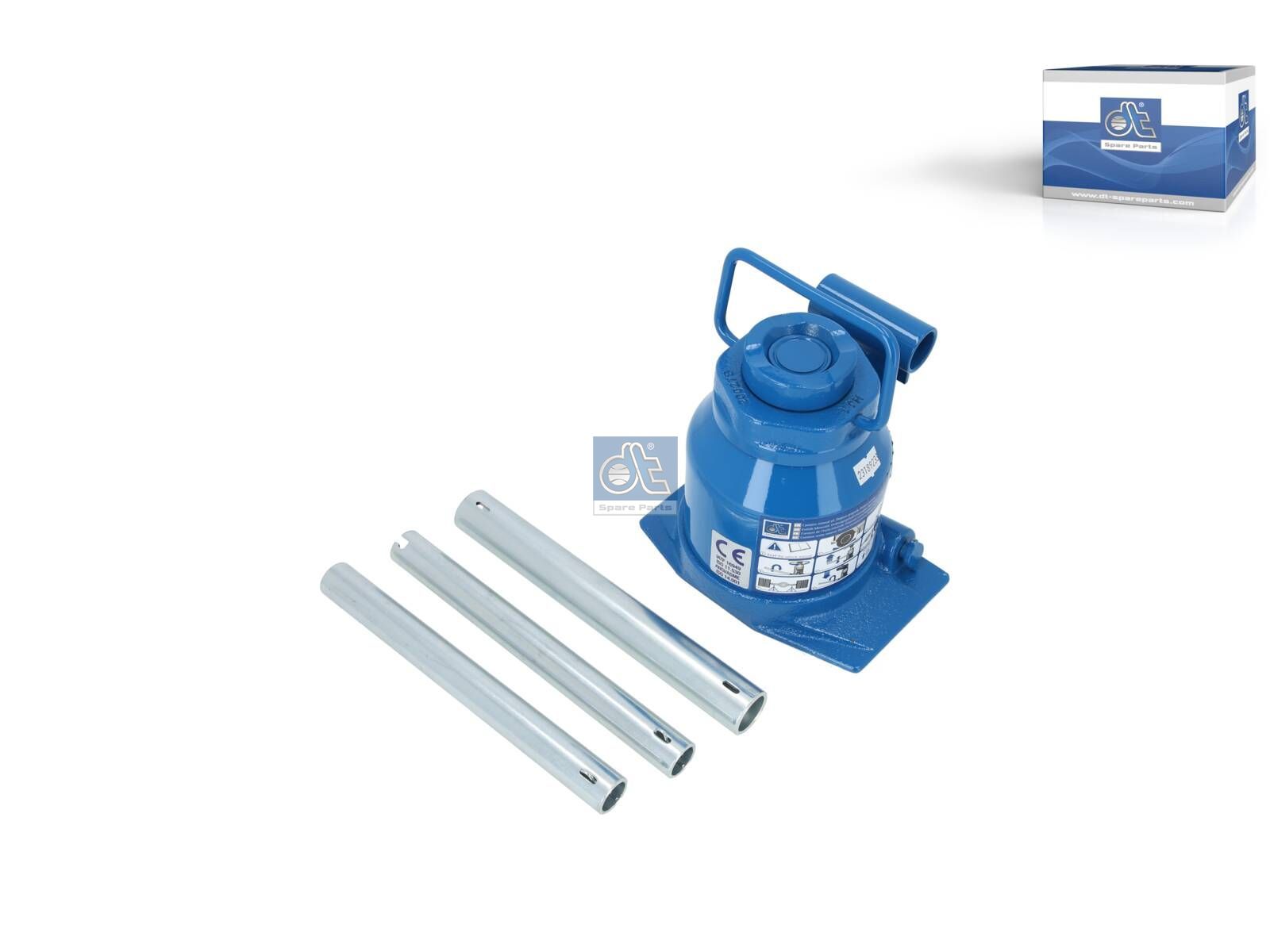 DT Spare Parts 2.00170 Hydraulic jack, H: 165 mm, Ls: 80 mm, 20 t